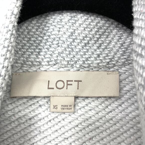 LOFT Women's Size XS Cardigan Sweater Jacket Open Front Long Sleeve Heather Gray - Picture 6 of 7